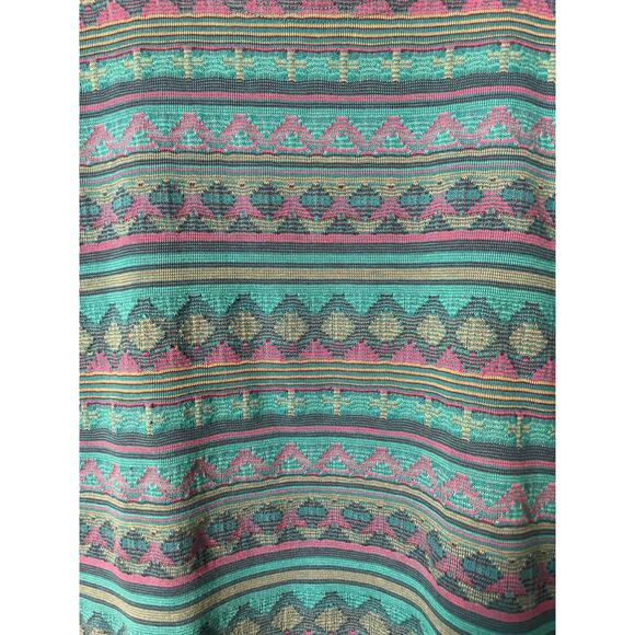 Vtg. Jaclyn Smith Sport Aqua Pattern Top SZ M - Picture 6 of 6